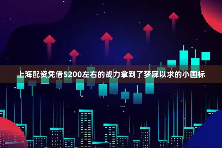 上海配资凭借5200左右的战力拿到了梦寐以求的小国标