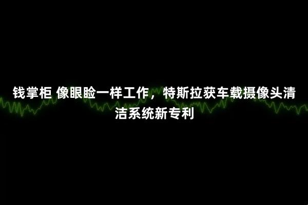 钱掌柜 像眼睑一样工作，特斯拉获车载摄像头清洁系统新专利